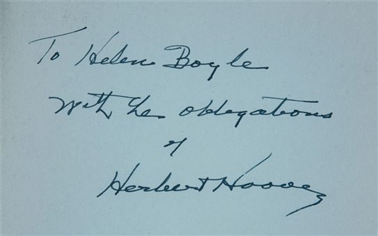 Herbert Hoover Signed Book (JSA)